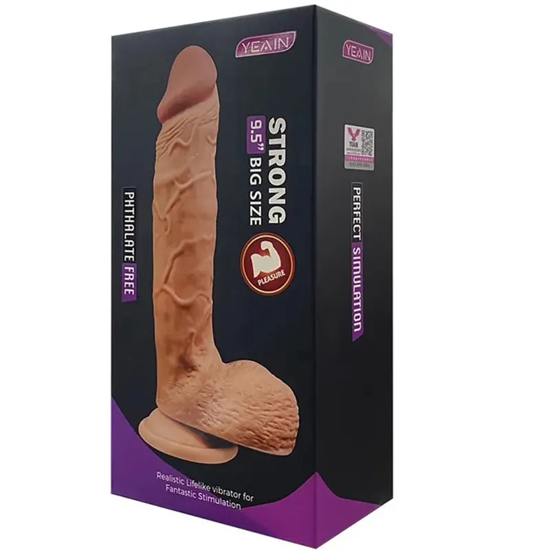 Dương Vật Giả Yeain Không Rung Đế Hít Màu Da Mềm Mại Size To 9.5 inch 16