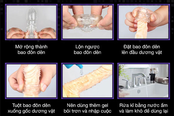 Cách dùng bao cao su đôn dên để cuộc “yêu” thêm thăng hoa 7 bao cao su dau rong 5