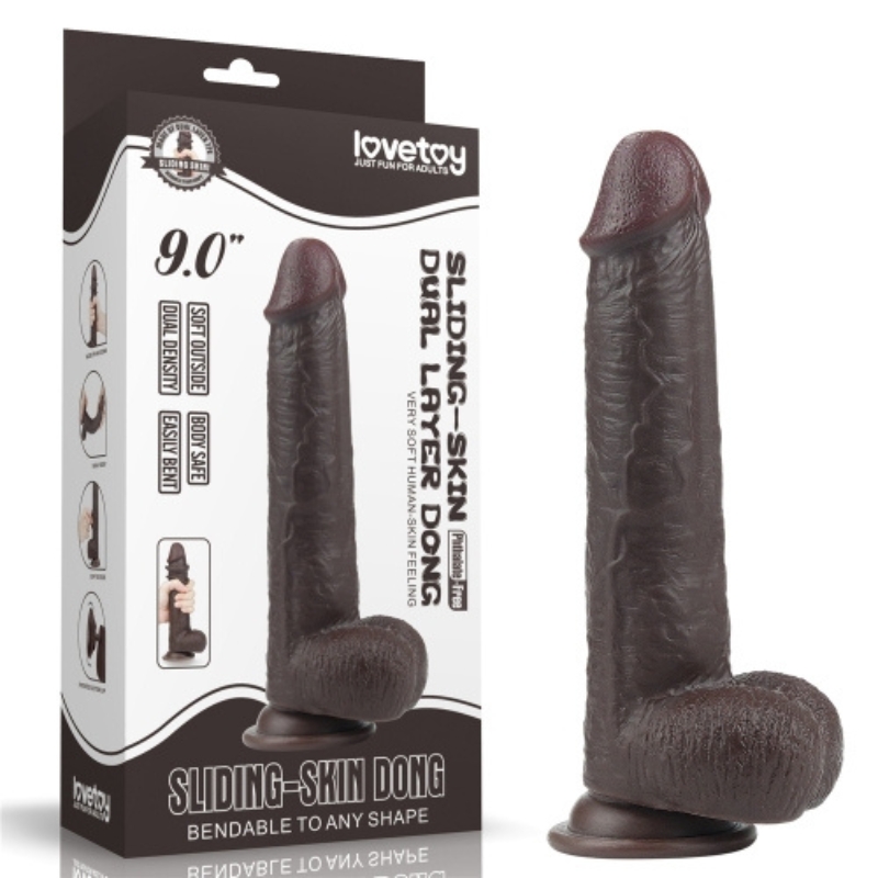 duong vat gia Sliding Skin Dual Layer Dong Black 9 inch 7