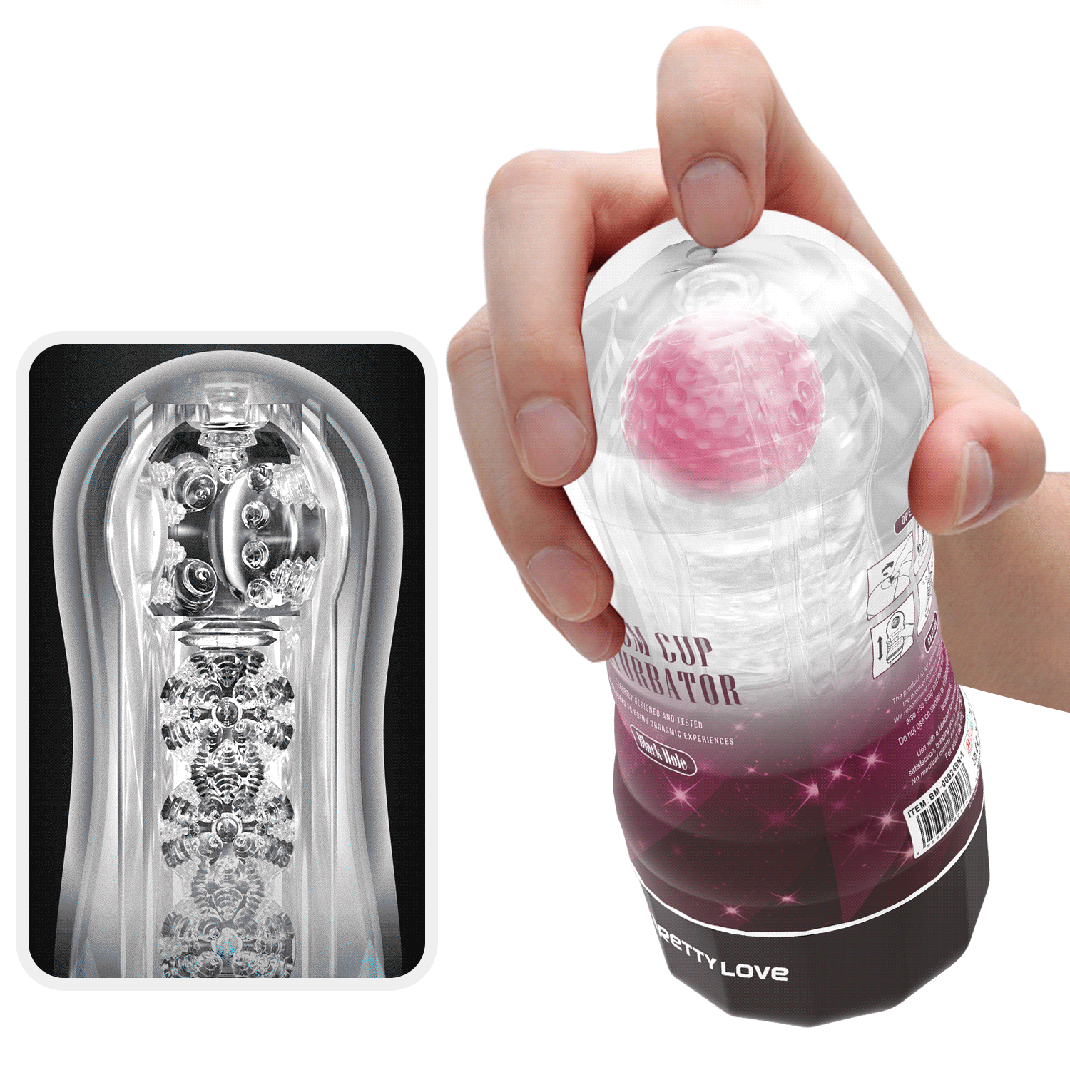 Cốc Âm Đạo Giả Pretty Love Cầm Tay Size Du Lịch 10 Cốc Âm Đạo Giả Pretty Love Cầm Tay Size Du Lịch