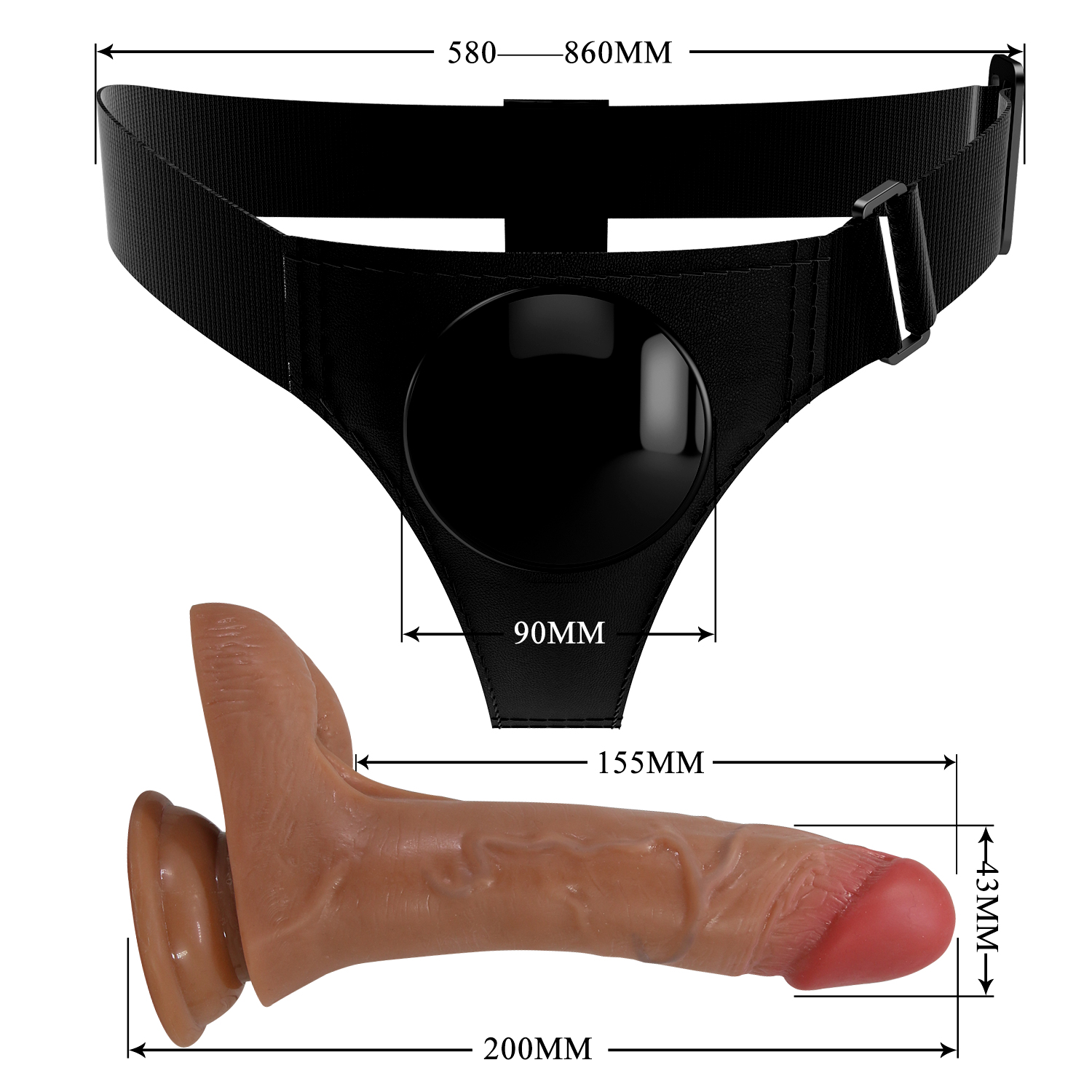Dương Vật Giả Dây Đeo Bắn Tinh Và Rung 3in1 Pretty Love Harness Briefs 22 BW 022103P 09