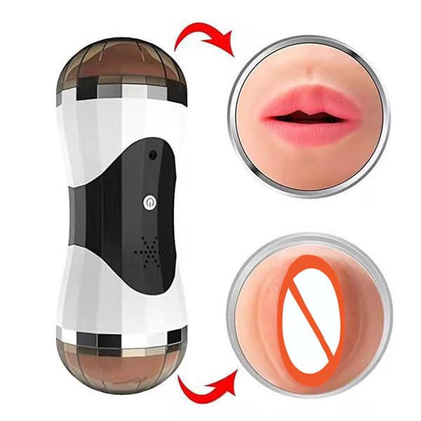 Cốc Âm Đạo Giả Double Head 2 Đầu Có Rung Và Rên 14 coc am dao gia Double Head 2