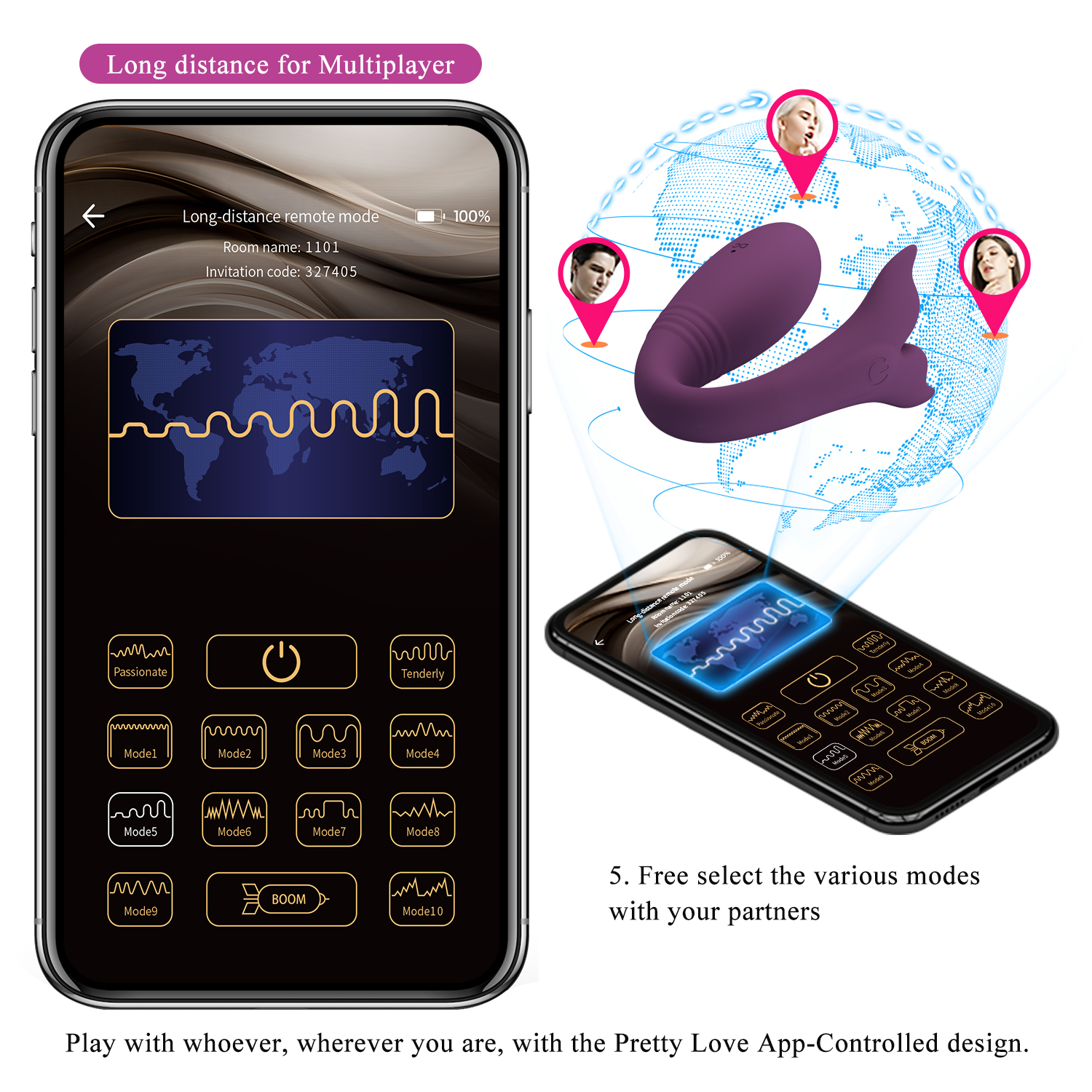 Trứng Rung Pretty Love Jayleen Điều Khiển Qua App Điện Thoại 46 BI 014911HP 1 22
