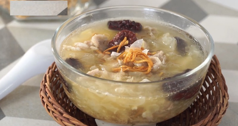 Những cách dùng đông trùng hạ thảo nguyên con tốt nhất sơ chế tại nhà 15 Chao dong trung ha thao nau thao duoc