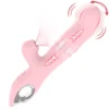 Vibrating Rabbit Vibrator 5 Speed Thrusting Telescopic Sucking Dual Motors Rotating Swing Dildo Sex Toy Vibrator for Women 1