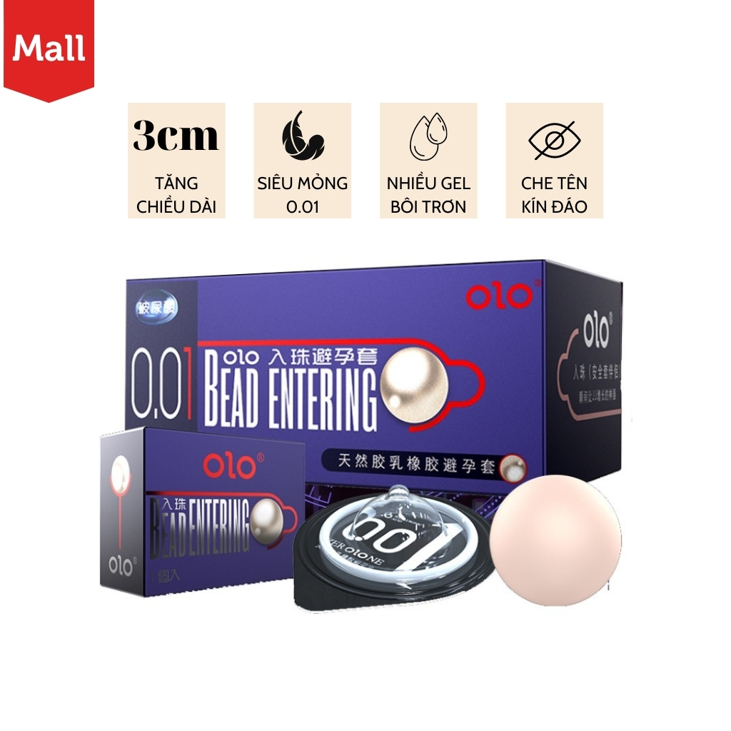 Bao Cao Su OLO 0.01 Bead Entering - Siêu Mỏng, Bi Tăng Thêm 3cm - Hộp 10 Cái 23 4ac531d9ef48fedabec900655f3dbbdd