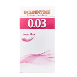 Bao Cao Su Goldentime Superthin 0.03mm Siêu Mỏng Thân Trơn Hộp 12 Chiếc