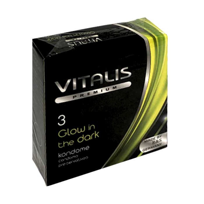 Bao Cao Su Vitalis Glow In The Dark 53mm Siêu Mỏng 2 Bao Cao Su Vitalis Glow In The Dark 53mm Siêu Mỏng