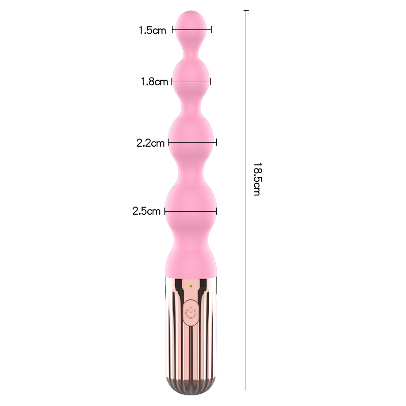 Thanh Rung Chuỗi Hạt Silicone Hồng Kích Thích Tăng Tiến Với 10 Chế Độ Rung 12 hm15c4