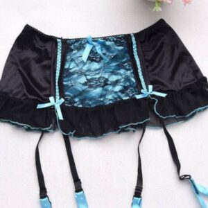 Kẹp Vớ Đen Viền Xanh