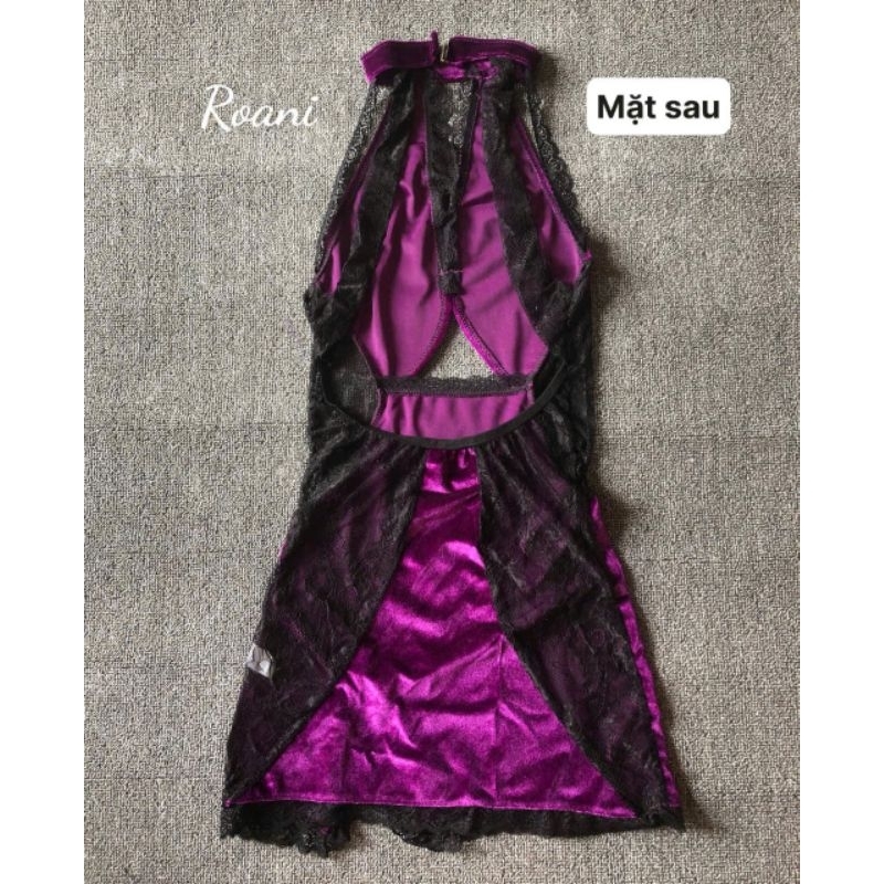Váy Ngủ Nhung Tím Quyến Rũ 4 Váy Ngủ Nhung Tím Quyến Rũ
