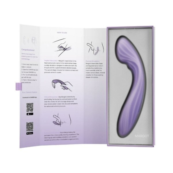 Máy Rung 2 Đầu Svakom Margot Sưởi Ấm Kích Thích G-Spot Điều Khiển App 12 Máy Rung 2 Đầu Svakom Margot Sưởi Ấm Kích Thích G-Spot Điều Khiển App
