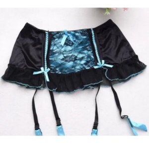 Kẹp Vớ Đen Viền Xanh