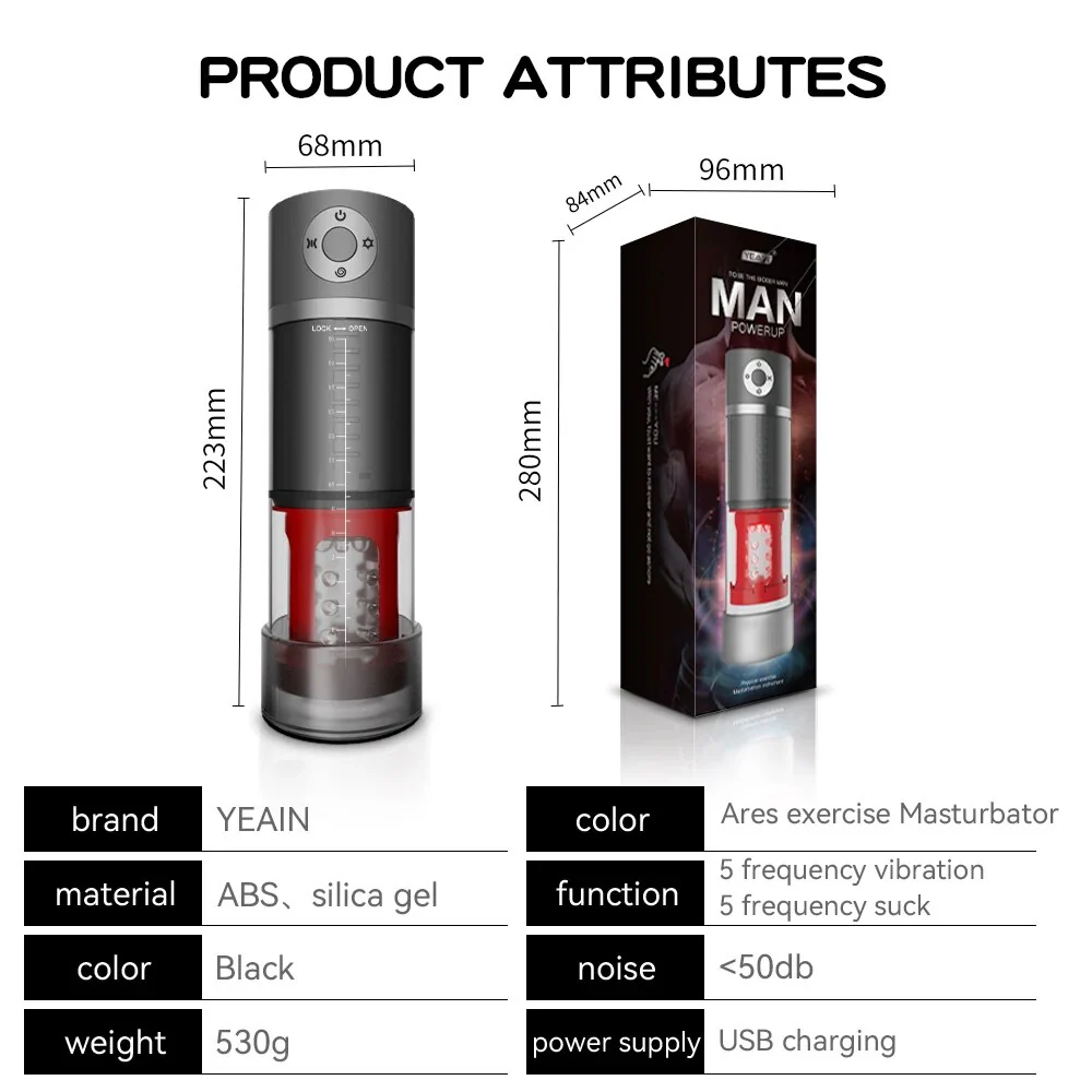 Máy Massage Dương Vật Yeain Man PowerUp 10 Chế Độ Hút Xoay Kép 28 fully automatic vagina masturbator for men rotary pinch suction machine sexe homme masturbardor masculino automatico succion18 2de2fbe4 6192 48e6 8ebc 2c381954a0b1
