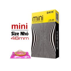 Bao Cao Su HBM Mini Thin Size Nhỏ 46mm, Siêu Mỏng Nhiều Gel - Hộp 10 Cái