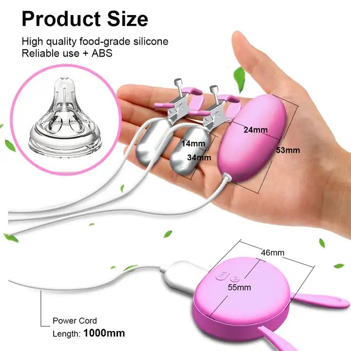 Trứng Rung & Kẹp Ngực Silicone 2 Trong 1 Kích Thích Đa Điểm, Chỉ Với Một Nút Bấm 20 H74406e5074044dd0bb5886aa4b706ebeJ