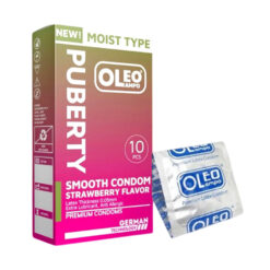 Bao Cao Su Oleo Lampo Puberty – Siêu Mỏng 0.05mm, Hương Dâu Quyến Rũ, Size Nhỏ 50mm