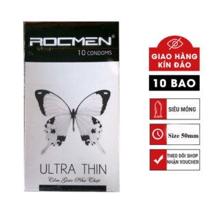 Bao Cao Su Rocmen Ultra Thin Siêu Mỏng 0.03mm, Size Nhỏ 50mm - Hộp 10 Cái