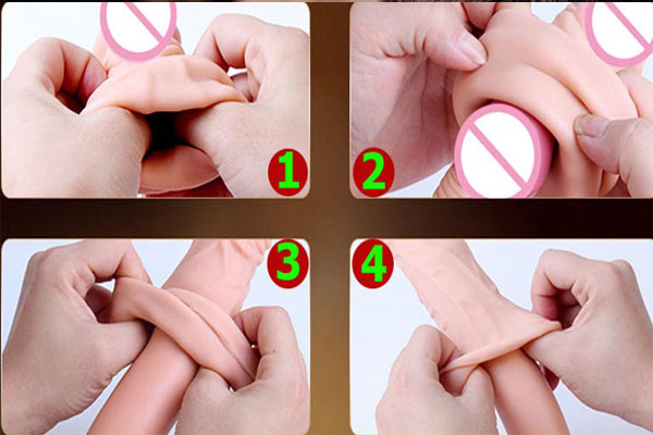 Hướng dẫn đeo bao cao su đôn dên đúng cách 10 huong dan su dung bao cao su don den 3