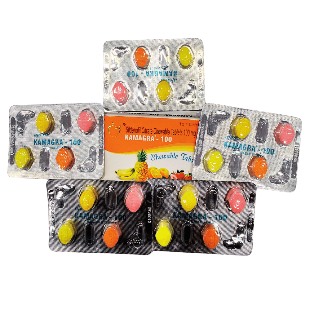 Viên Nhai Kamagra 100mg Tăng Cường Sinh Lý Nam Vị Trái Cây (Hộp 4 Viên) 4 Viên Nhai Kamagra 100mg Tăng Cường Sinh Lý Nam Vị Trái Cây (Hộp 4 Viên)