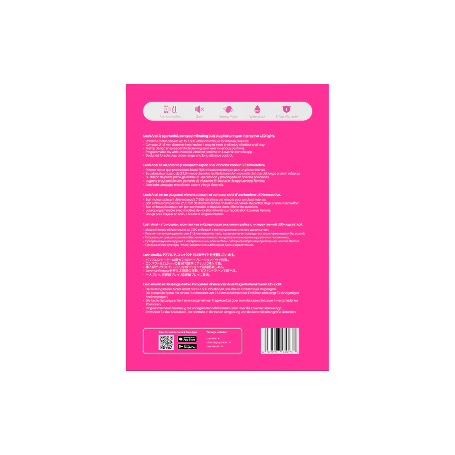 Lovense Lush Anal Plug Hậu Môn Rung Điều Khiển App Dành Cho Người Mới Bắt Đầu 2 Lovense Lush Anal Plug Hậu Môn Rung Điều Khiển App Dành Cho Người Mới Bắt Đầu
