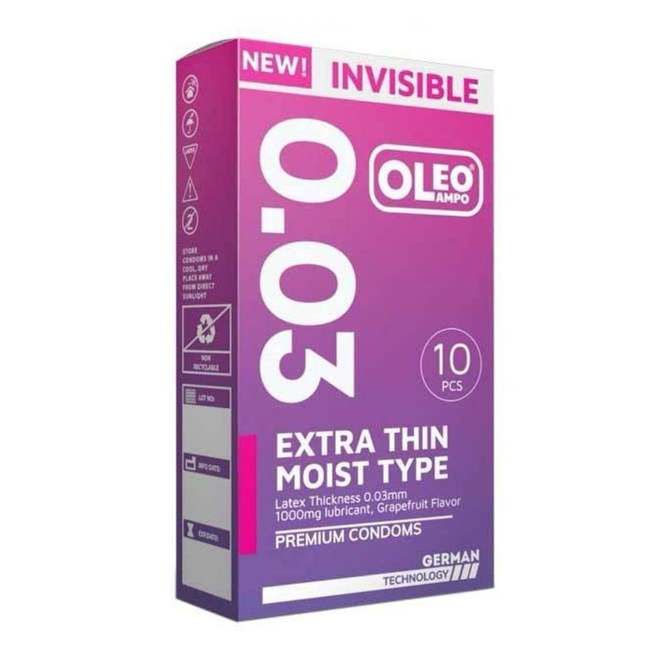 Bao Cao Su Oleo Lampo Invisible 0.03 – Siêu mỏng 0.03mm, Hương Nho Quyến Rũ 4 Bao Cao Su Oleo Lampo Invisible 0.03 – Siêu mỏng 0.03mm, Hương Nho Quyến Rũ