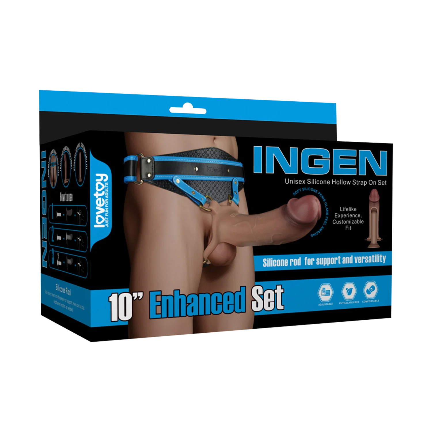 Dương Vật Rỗng Ruột Có Dây Đeo Lovetoy INGEN 9 Inch Hollow Strap-On Cho Cảm Giác Như Thật 5 Dương Vật Rỗng Ruột Có Dây Đeo Lovetoy INGEN 9 Inch Hollow Strap-On Cho Cảm Giác Như Thật