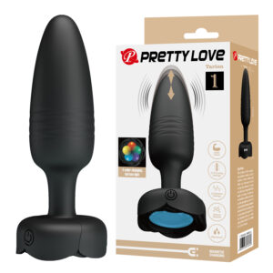 Nút Hậu Môn Rung Thụt Pretty Love Tarion: Đầu Thuôn Dễ Đưa Vào, Đế LED Phát Sáng 5 Màu Lung Linh