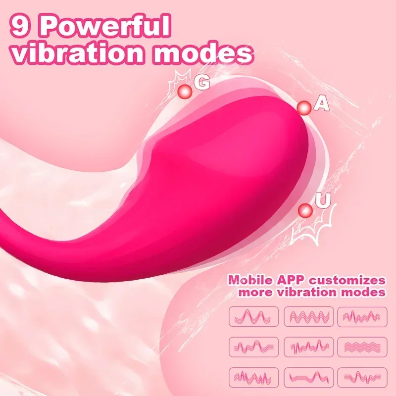 Trứng Rung Kết Nối Bluetooth Điều Khiển APP Massage Điểm G 6 Trứng Rung Kết Nối Bluetooth Điều Khiển APP Massage Điểm G