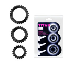 Bộ 3 Vòng Đeo Dương Vật Baile Titan Tăng Kích Thích, Chống Xuất Tinh Sớm