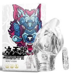 Bao Cao Su Đôn Dên Khúc Đầu Sói Kèm Vòng Deo Dương Vật Wolf's Fang
