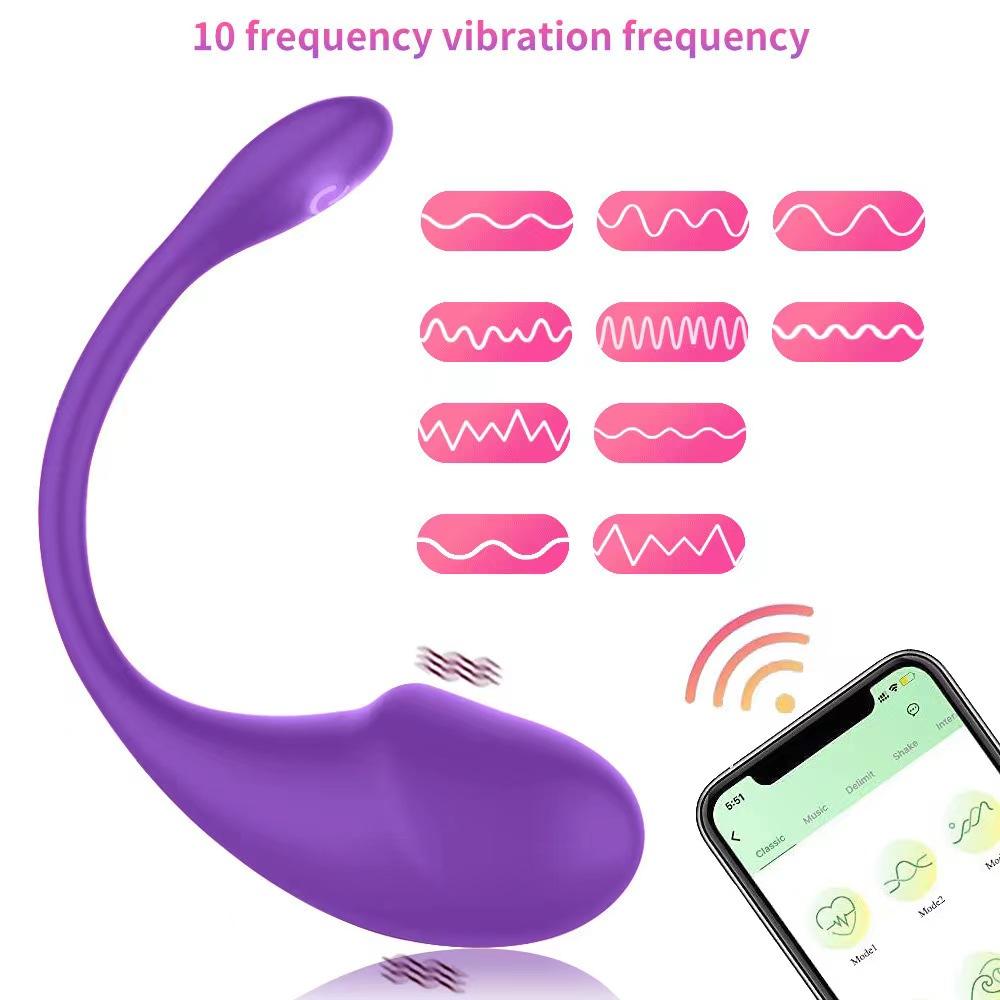 Trứng Rung Kết Nối Bluetooth Điều Khiển APP Massage Điểm G 4 Trứng Rung Kết Nối Bluetooth Điều Khiển APP Massage Điểm G