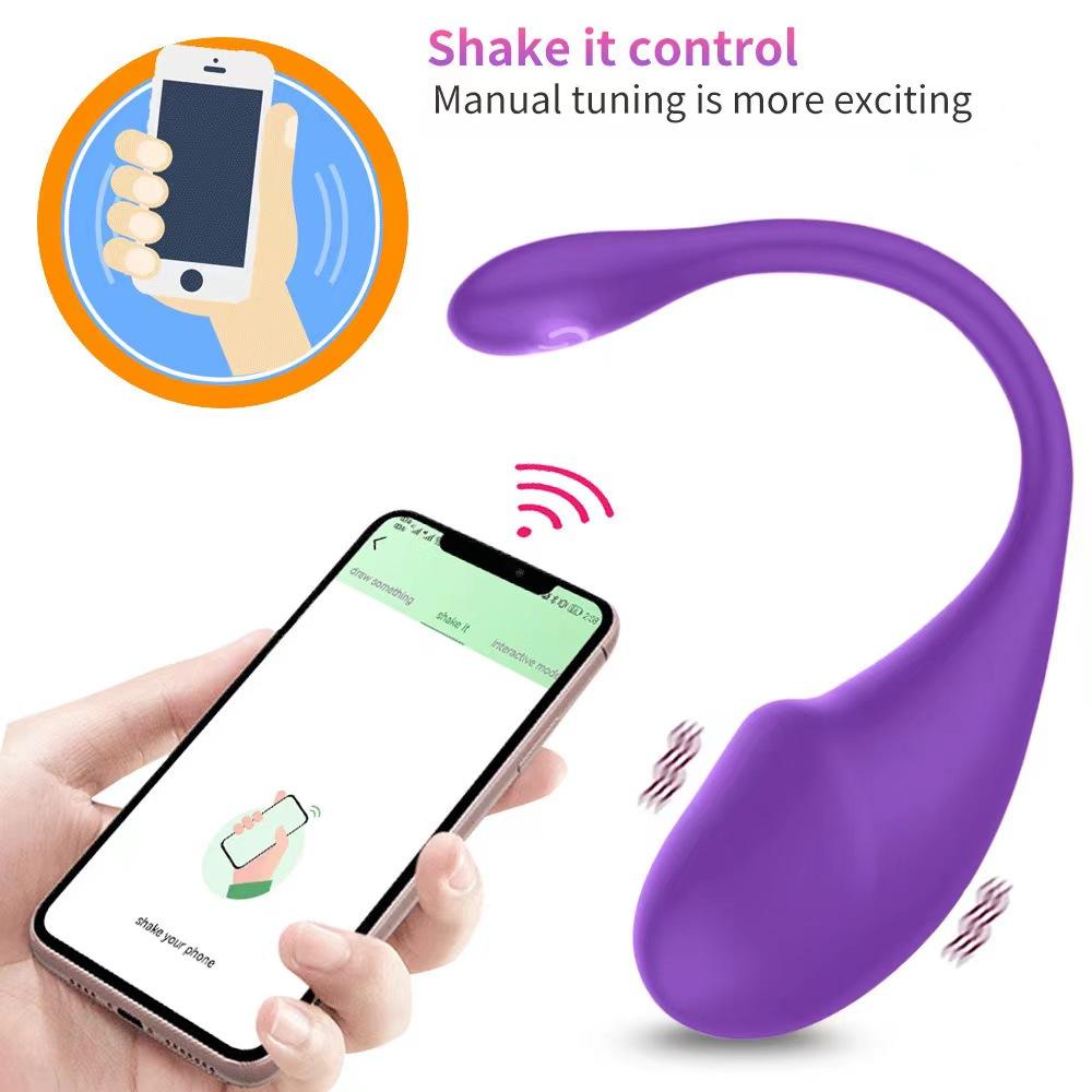 Trứng Rung Kết Nối Bluetooth Điều Khiển APP Massage Điểm G 2 Trứng Rung Kết Nối Bluetooth Điều Khiển APP Massage Điểm G