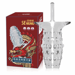 Bao Cao Su Đôn Dên Hở Đầu Có Quai Đeo Chống Tuột Chấm Bi Wolf's Fang