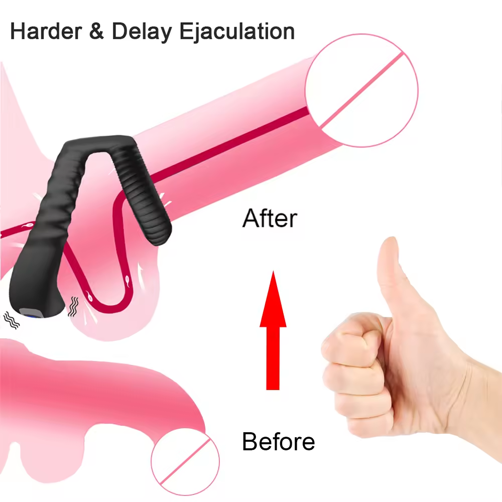 Vòng Đeo Dương Vật Kép Silicone Co Giãn 10 Chế Độ Rung 6 Vòng Đeo Dương Vật Kép Silicone Co Giãn 10 Chế Độ Rung