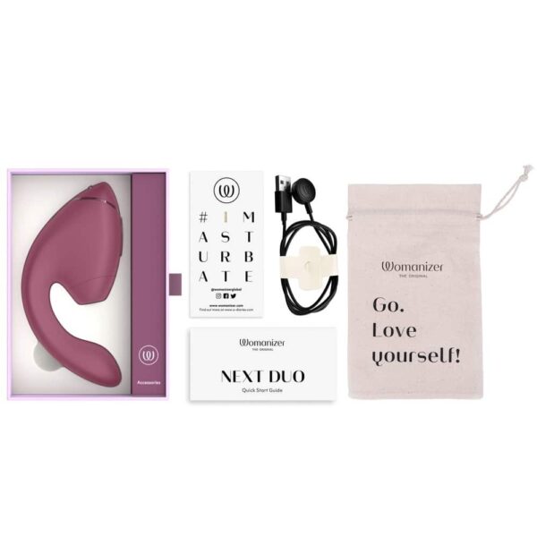 WOMANIZER NEXT DUO PINK womanizer next duo dual stimulator pink sex shop limassol