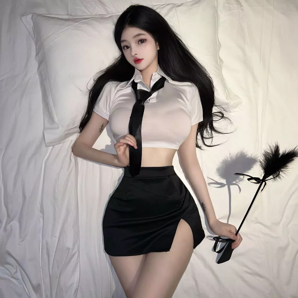 Cosplay Sexy Thư Ký Ôm Body Kèm Cà Vạt Gợi Cảm Thanh Lịch - N314 3 Cosplay Sexy Thư Ký Ôm Body Kèm Cà Vạt Gợi Cảm Thanh Lịch - N314