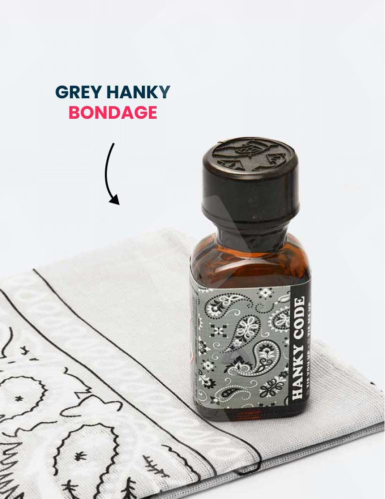 Poppers Hanky Code Gris 24ml USA 10 hanky code grey poppers 24ml bandana 1