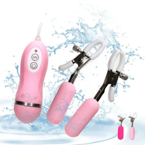 Kẹp Ti Rung OMYSKY Đầu Silicone, Chống Nước Hoàn Toàn, 10 Chế Độ Rung