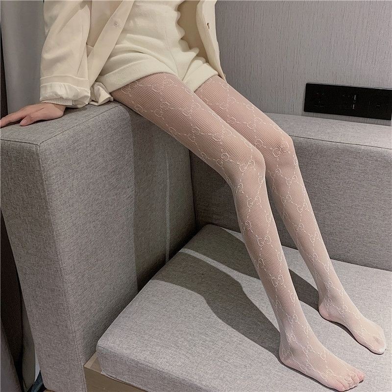 Quần Tất Lưới Nữ Họa Tiết Chữ G Gợi Cảm Quan Vớ Sexy Trắng Ôm Dáng Thon Chân Che Khuyết Điểm Quyến Rũ - T917 Trắng 6 vn 11134207 7r98o