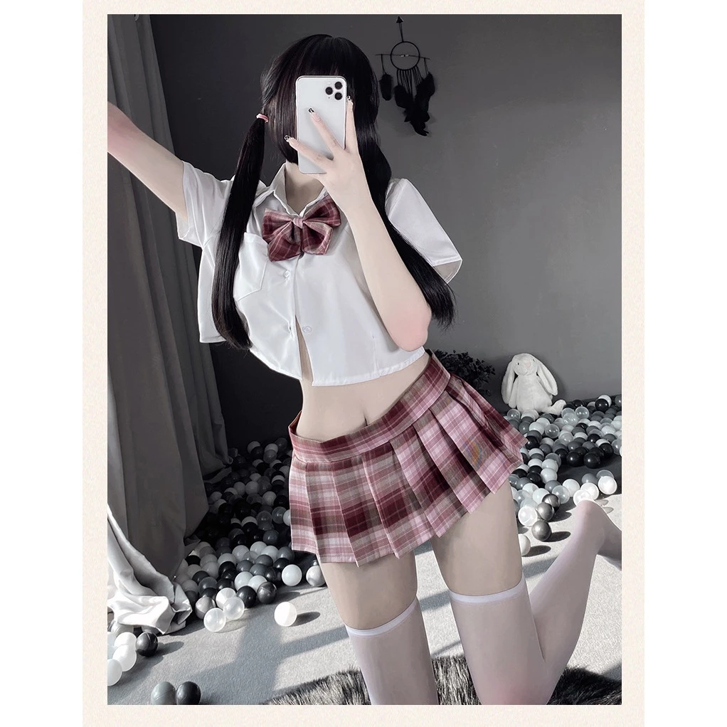 Đồ Cosplay Học Sinh Nhật Bản Tặng Nơ Dễ Thương Đáng Yêu - N766 Đỏ 8 vn 11134207 7ra0g m88rtht6d64k9d 11zon