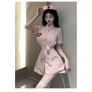 Cosplay Y Tá Anime Kèm Phụ Kiện Sexy Dễ Thương - N353 Hồng