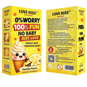 Bao Cao Su Love Kiss MAXXMEN Vanilla Siêu Mỏng 0.02mm Hương Vani