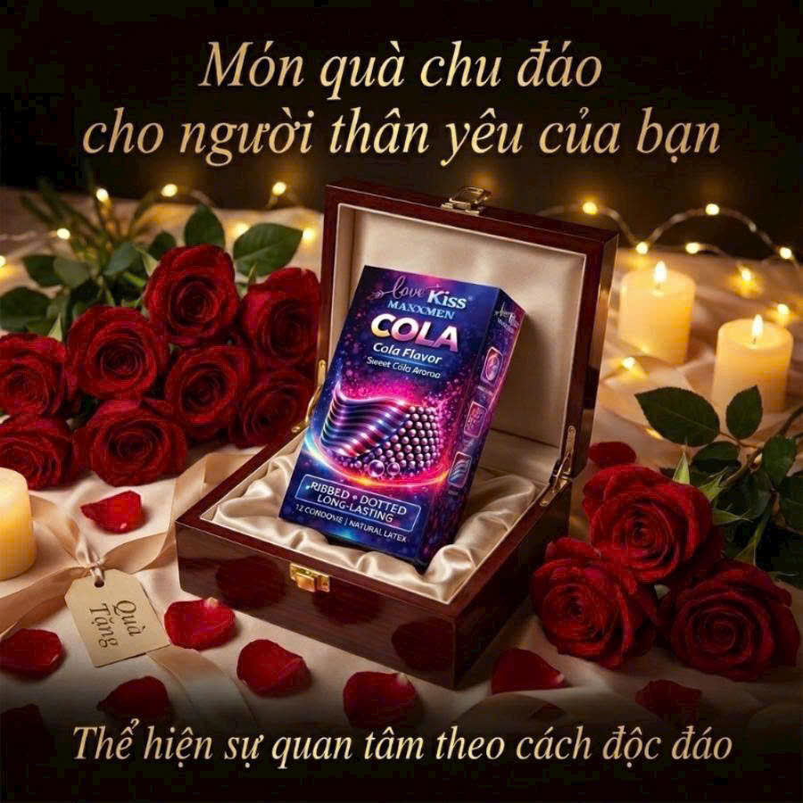 Bao Cao Su Love Kiss Maxxmen Cola Hộp 12 Cái – Gân Gai Kéo Dài Thời Gian, Hương Cola Ngọt Ngào 24 z7960450344872 234b39a494e47f205f8a5dcd6cc0d32a
