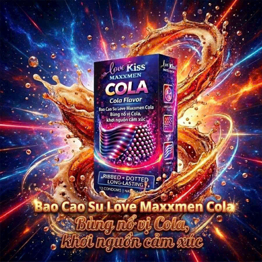 Bao Cao Su Love Kiss Maxxmen Cola Hộp 12 Cái – Gân Gai Kéo Dài Thời Gian, Hương Cola Ngọt Ngào 4 Bao Cao Su Love Kiss Maxxmen Cola Hộp 12 Cái – Gân Gai Kéo Dài Thời Gian, Hương Cola Ngọt Ngào