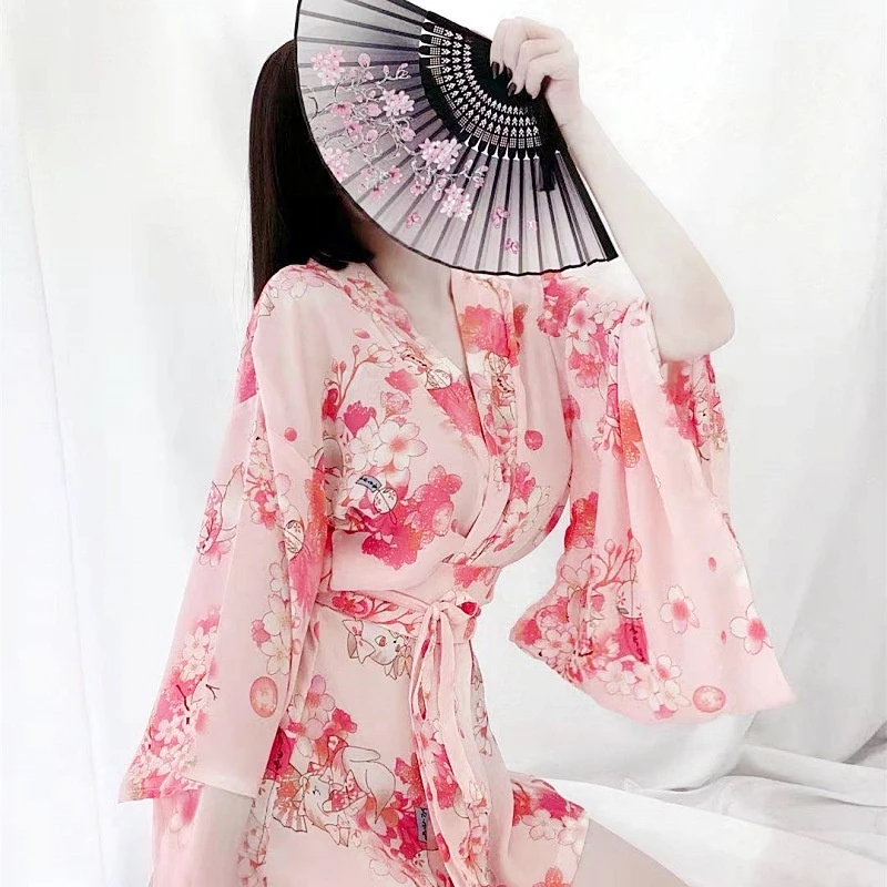 Áo Choàng Ngủ Kimono Hoa Anh Đào Sexy Gợi Cảm Áo Khoác Nữ Ngoài Cosplay Cổ Trang Nhật Bản Quyến Rũ - N742 5 Áo Choàng Ngủ Kimono Hoa Anh Đào Sexy Gợi Cảm Áo Khoác Nữ Ngoài Cosplay Cổ Trang Nhật Bản Quyến Rũ - N742