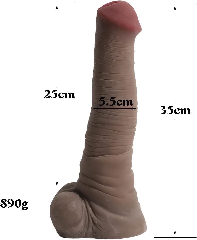 Dương Vật Giả Hình Ngựa Nâu Silicone Size L — Đế Hút, Dài 21cm 14 51IRcQ1IKSL. AC