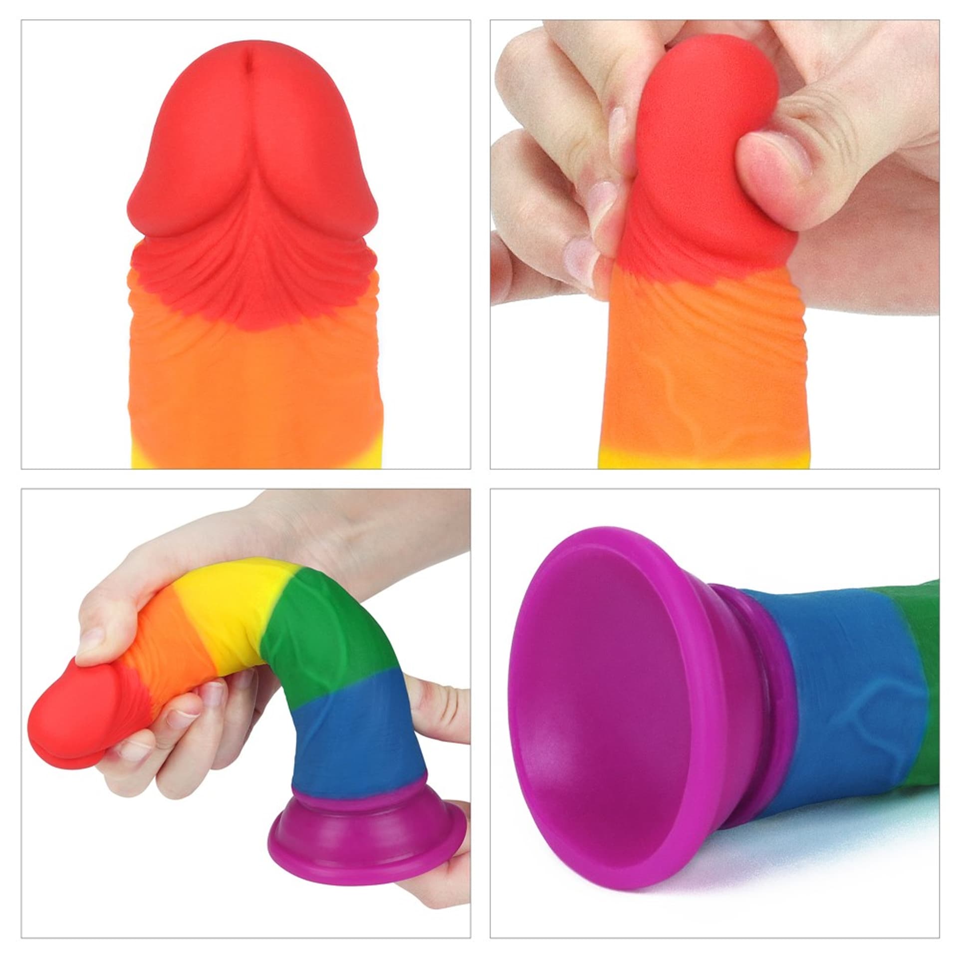 Dương Vật Giả Lovetoy Prider 7inch Đa Sắc Cầu Vồng, Đế Hút Mạnh 11 Dương Vật Giả Lovetoy Prider 7inch Đa Sắc Cầu Vồng, Đế Hút Mạnh
