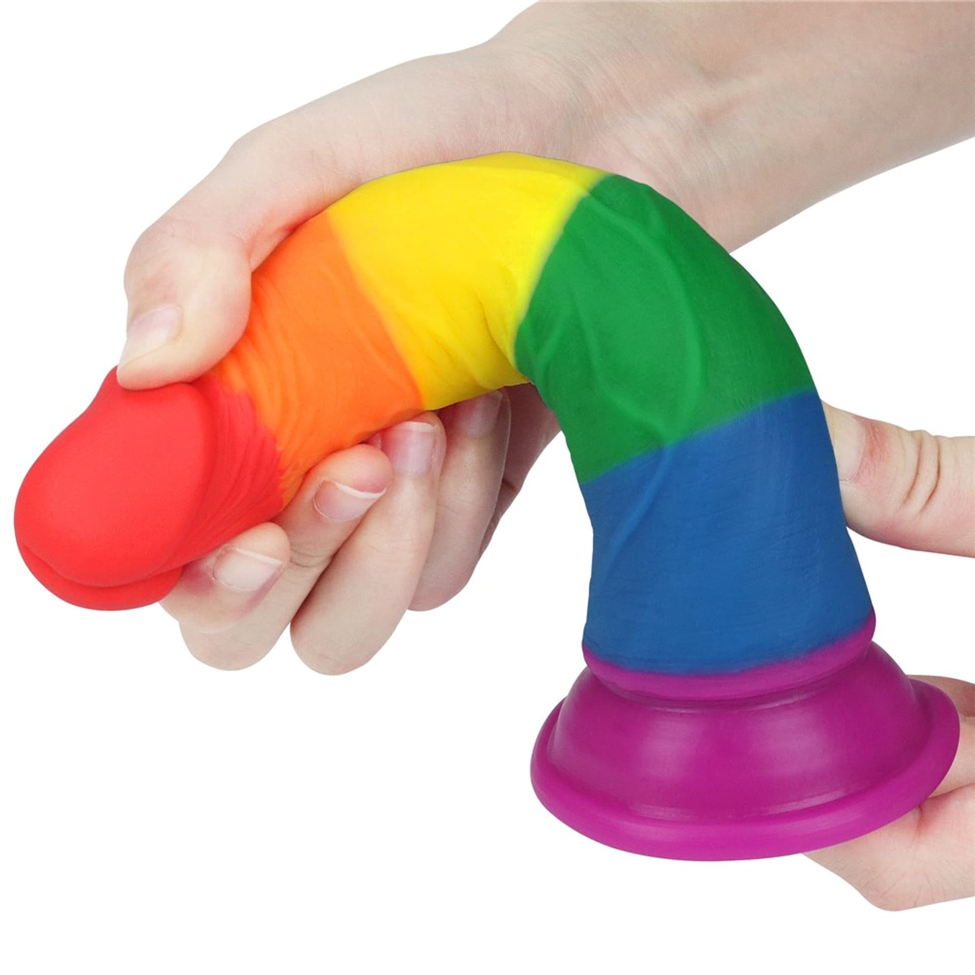 Dương Vật Giả Lovetoy Prider 7inch Đa Sắc Cầu Vồng, Đế Hút Mạnh 28 7 prider dildo 5