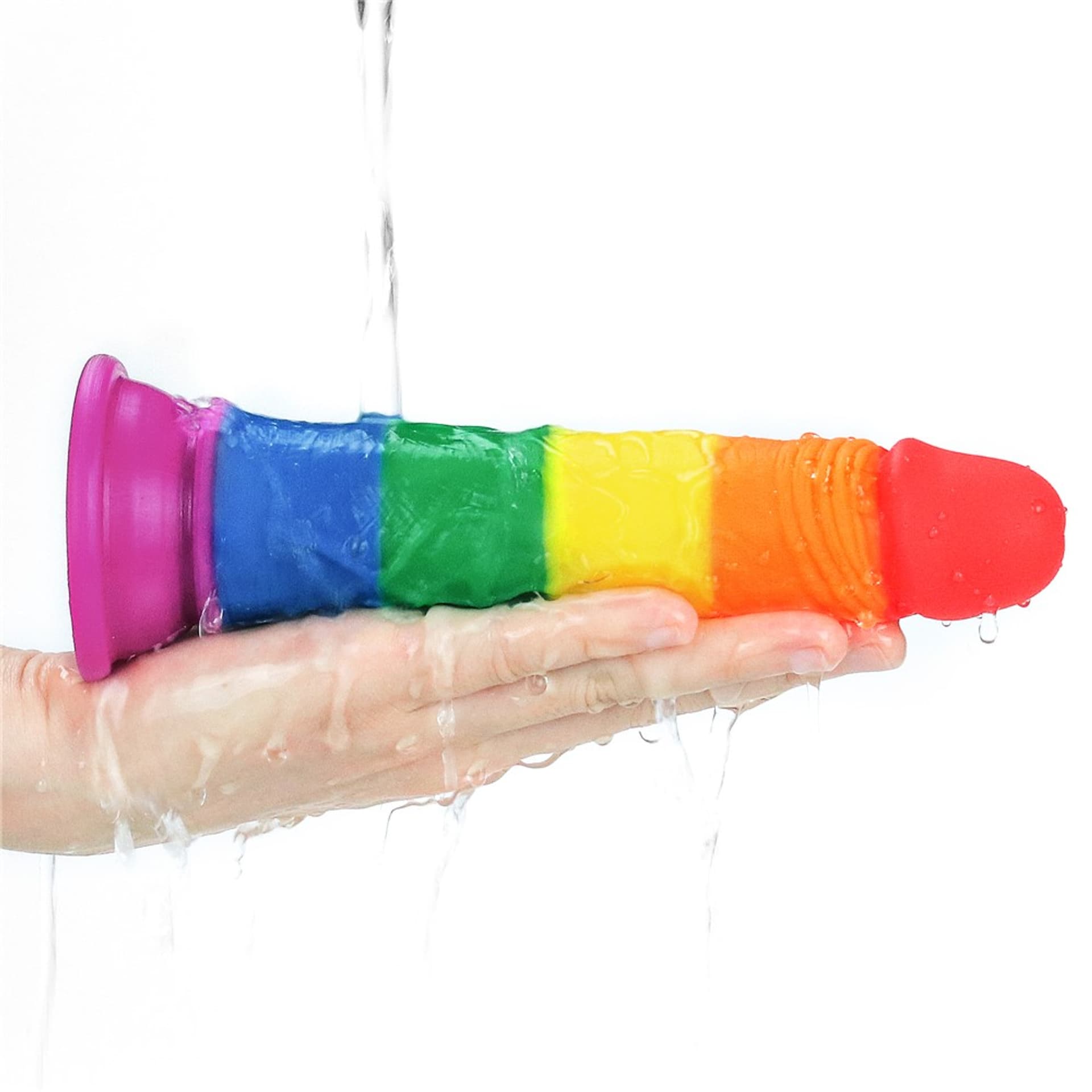 Dương Vật Giả Lovetoy Prider 7inch Đa Sắc Cầu Vồng, Đế Hút Mạnh 29 7 prider dildo 7